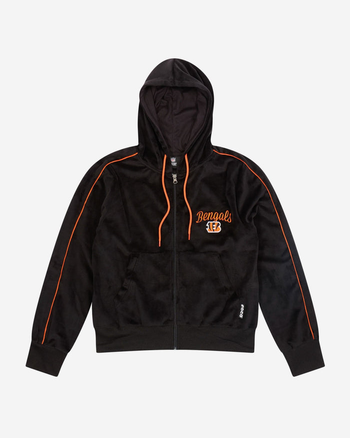 Cincinnati Bengals Womens Velour Zip Up Top FOCO - FOCO.com