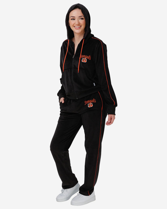 Cincinnati Bengals Womens Velour Zip Up Top FOCO - FOCO.com