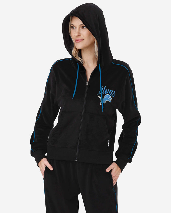 Detroit Lions Womens Velour Zip Up Top FOCO S - FOCO.com