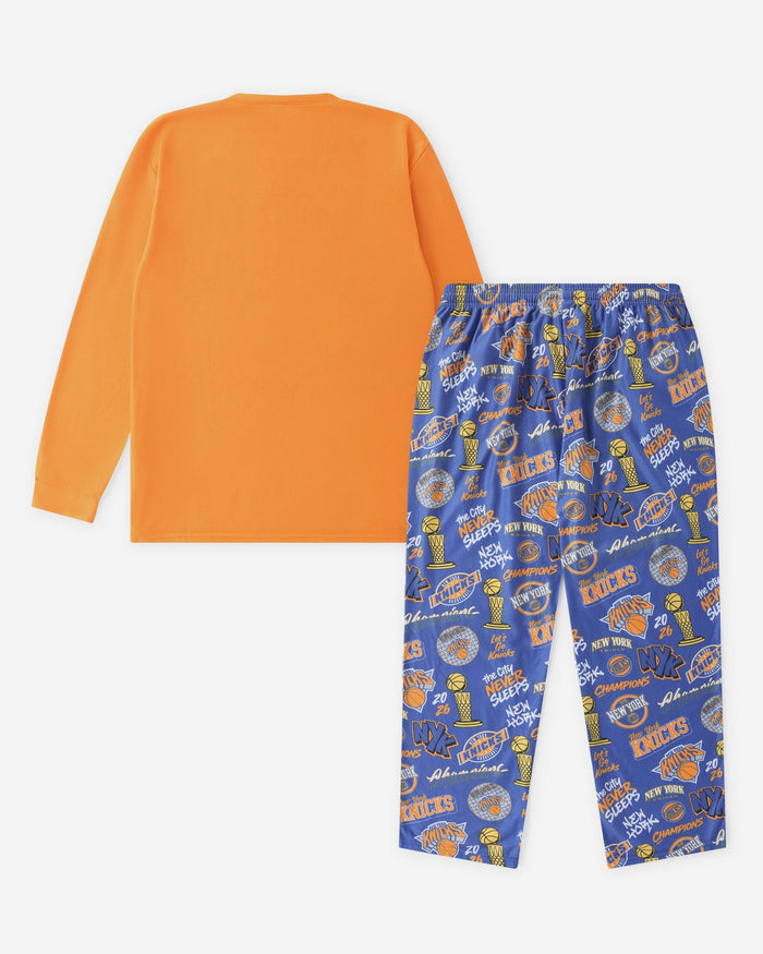 New York Knicks 2026 NBA Champions Banner Gameday Ready Pajama Set FOCO S - FOCO.com