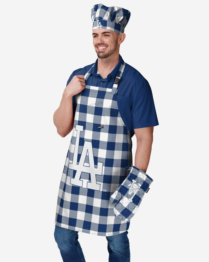 Los Angeles Dodgers Plaid Chef Set FOCO - FOCO.com