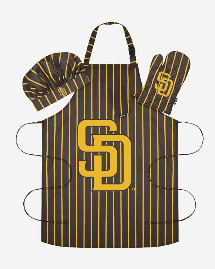 San Diego Padres Pinstripe Chef Set FOCO - FOCO.com