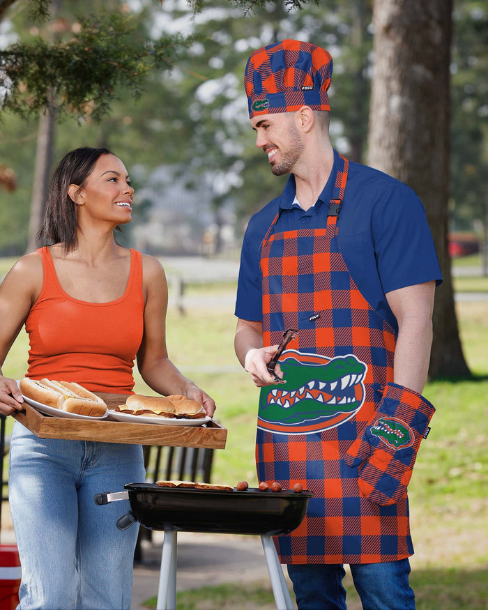 Florida Gators Plaid Chef Set FOCO - FOCO.com