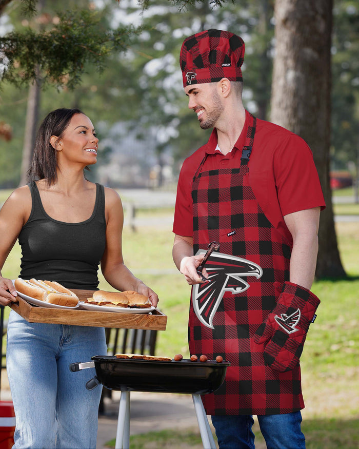 Atlanta Falcons Plaid Chef Set FOCO - FOCO.com