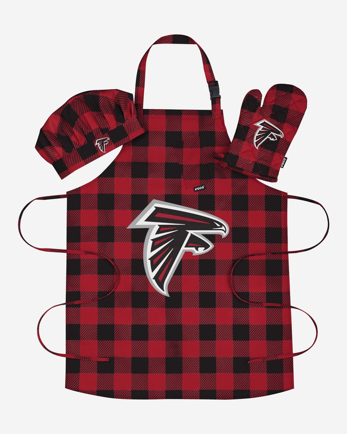 Atlanta Falcons Plaid Chef Set FOCO - FOCO.com