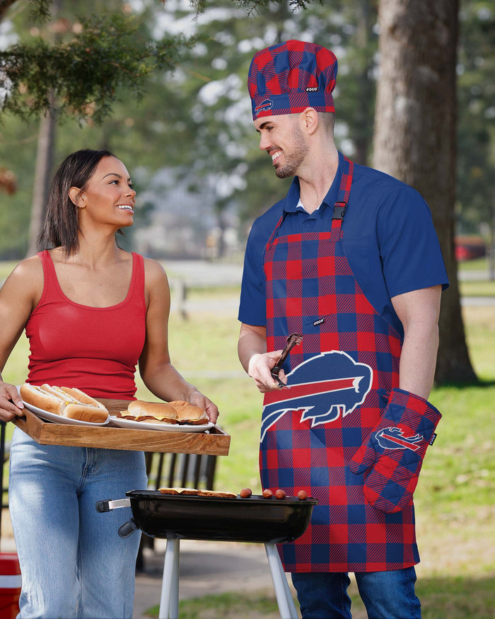 Buffalo Bills Plaid Chef Set FOCO - FOCO.com