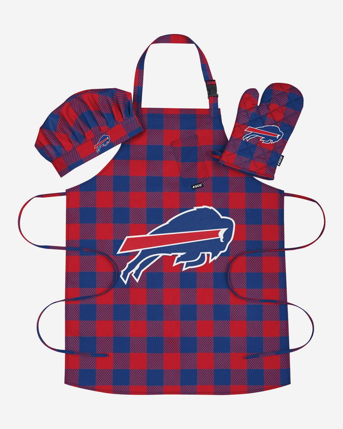 Buffalo Bills Plaid Chef Set FOCO - FOCO.com