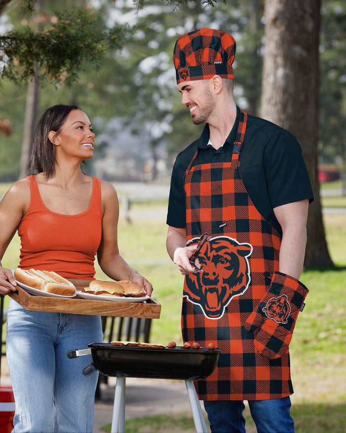 Chicago Bears Plaid Chef Set FOCO - FOCO.com