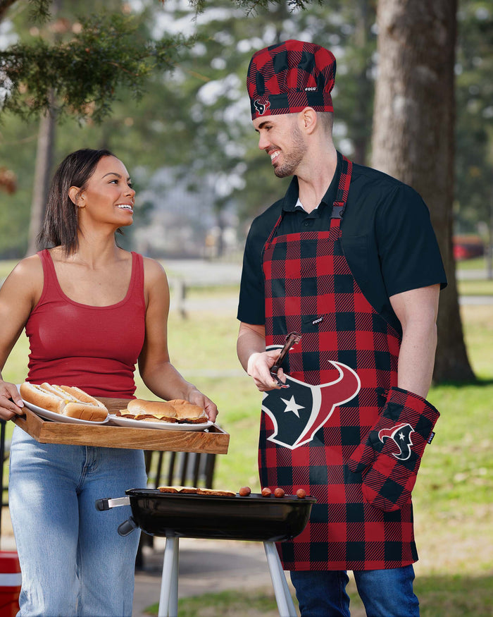 Houston Texans Plaid Chef Set FOCO - FOCO.com