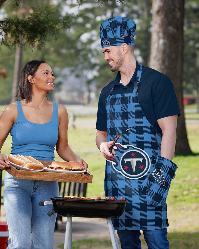 Tennessee Titans Plaid Chef Set FOCO - FOCO.com