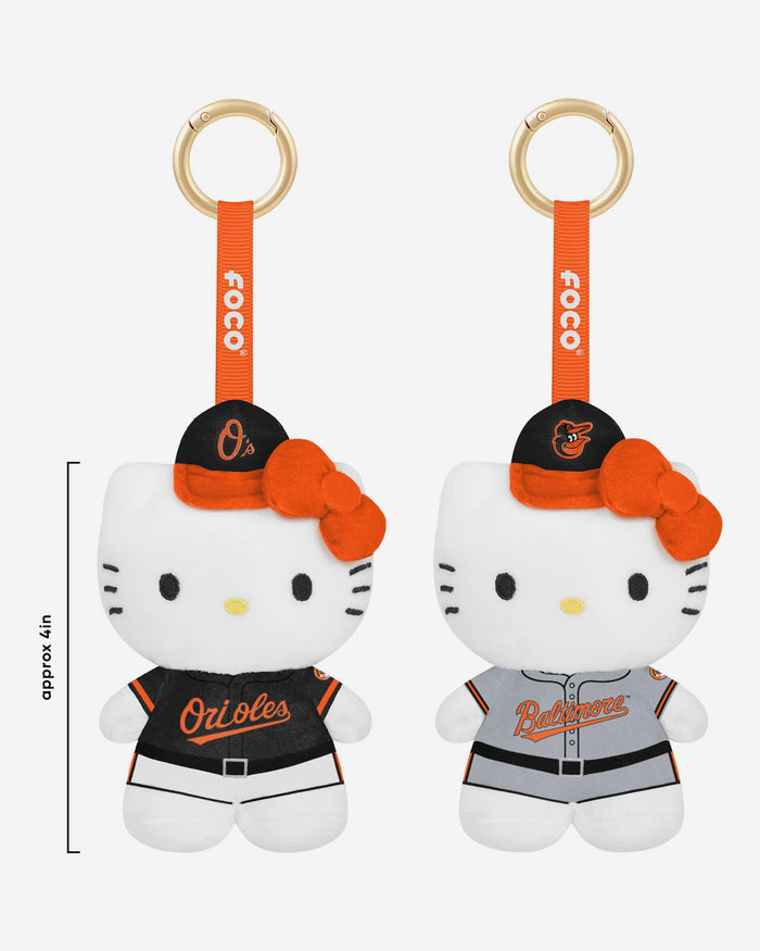 Baltimore Orioles 2 Pack Mini Plush Hello Kitty® Bag Charm Keychain FOCO - FOCO.com
