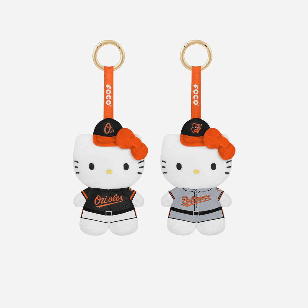 Baltimore Orioles 2 Pack Mini Plush Hello Kitty® Bag Charm Keychain FOCO - FOCO.com