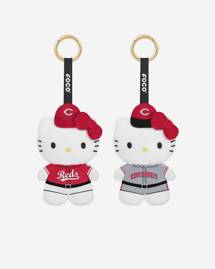 Cincinnati Reds 2 Pack Mini Plush Hello Kitty® Bag Charm Keychain FOCO - FOCO.com