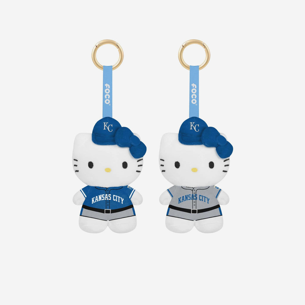Kansas City Royals 2 Pack Mini Plush Hello Kitty® Bag Charm Keychain FOCO - FOCO.com