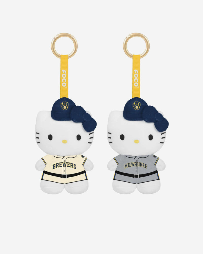 Milwaukee Brewers 2 Pack Mini Plush Hello Kitty® Bag Charm Keychain FOCO - FOCO.com