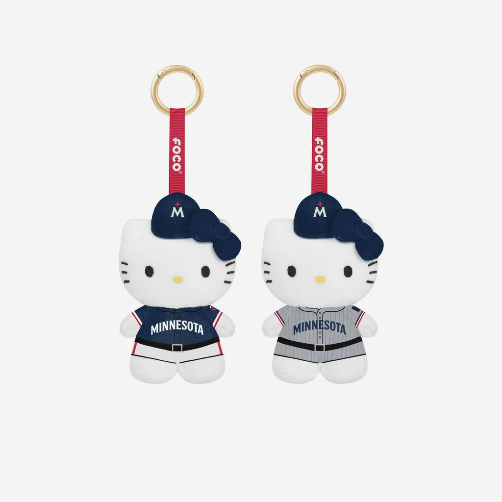 Minnesota Twins 2 Pack Mini Plush Hello Kitty® Bag Charm Keychain FOCO - FOCO.com