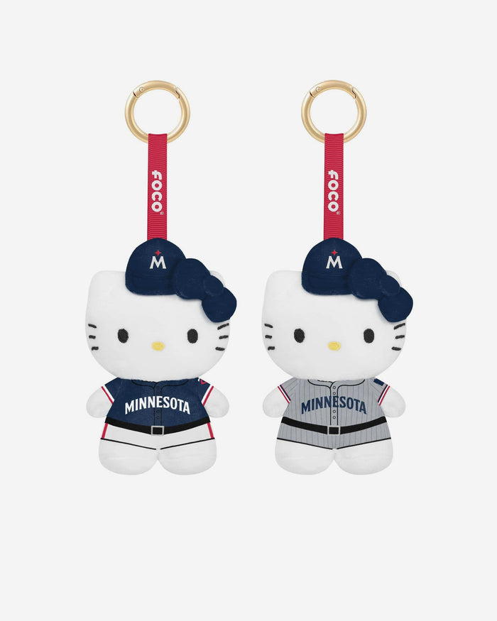 Minnesota Twins 2 Pack Mini Plush Hello Kitty® Bag Charm Keychain FOCO - FOCO.com