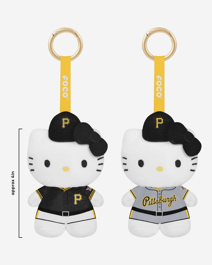 Pittsburgh Pirates 2 Pack Mini Plush Hello Kitty® Bag Charm Keychain FOCO - FOCO.com