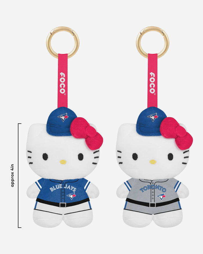 Toronto Blue Jays 2 Pack Mini Plush Hello Kitty® Bag Charm Keychain FOCO - FOCO.com