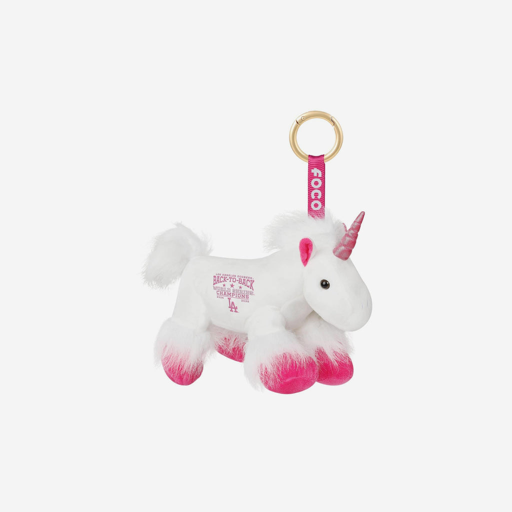 Los Angeles Dodgers 2025 Back To Back World Series Champions Unicorn Plush Keychain FOCO - FOCO.com