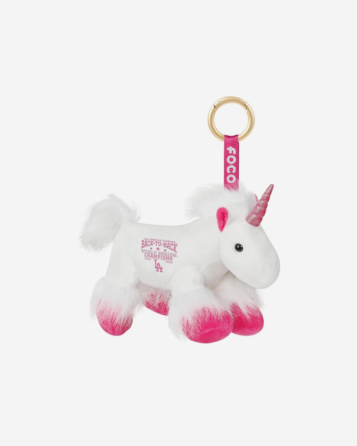 Los Angeles Dodgers 2025 Back To Back World Series Champions Unicorn Plush Keychain FOCO - FOCO.com