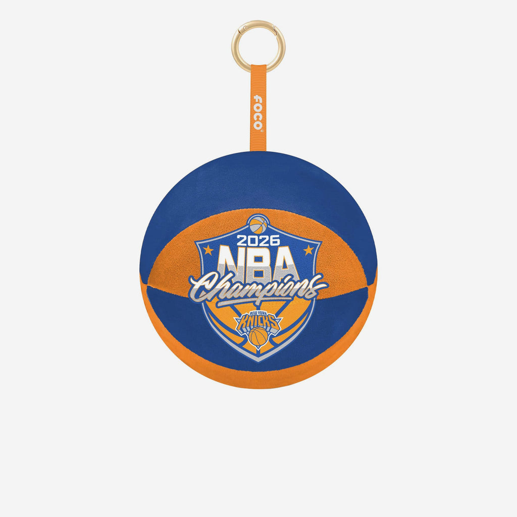 New York Knicks 2026 NBA Champions Plush Basketball Bag Charm Keychain FOCO - FOCO.com