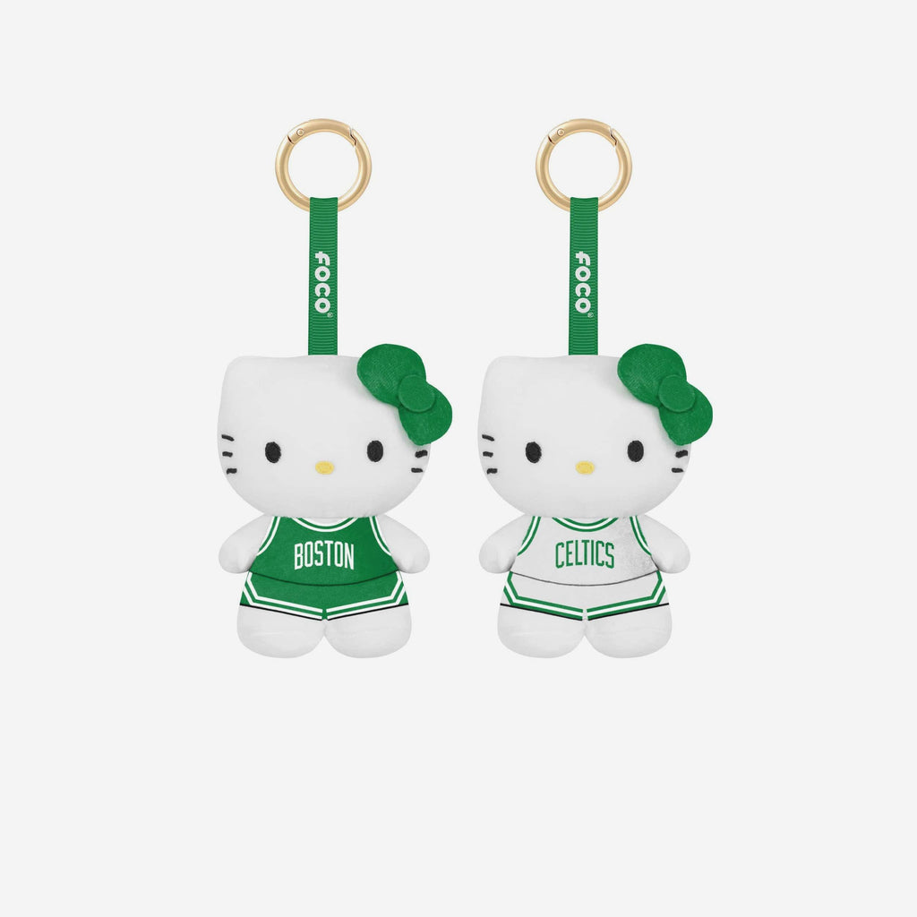 Boston Celtics 2 Pack Mini Plush Hello Kitty® Bag Charm Keychain FOCO - FOCO.com