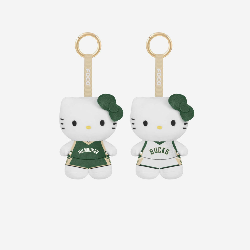 Milwaukee Bucks 2 Pack Mini Plush Hello Kitty® Bag Charm Keychain FOCO - FOCO.com