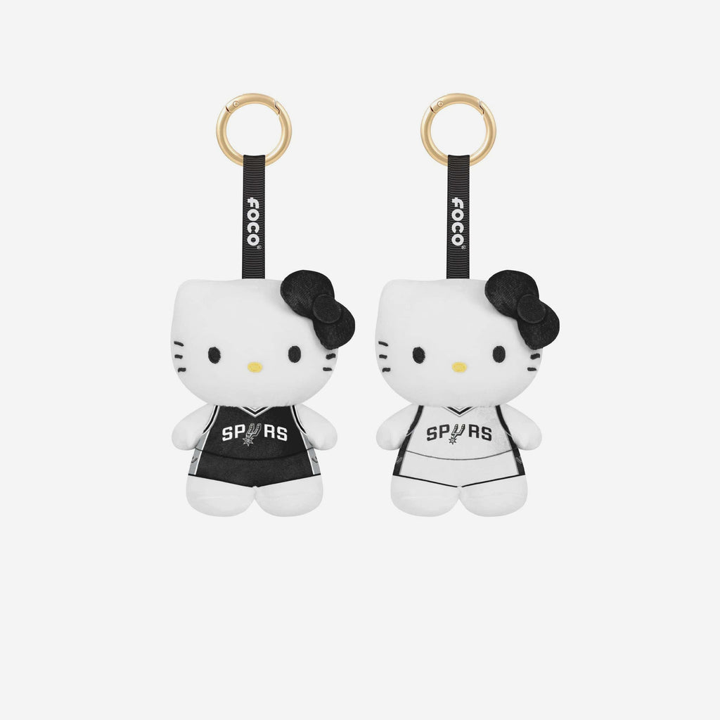 San Antonio Spurs 2 Pack Mini Plush Hello Kitty® Bag Charm Keychain FOCO - FOCO.com