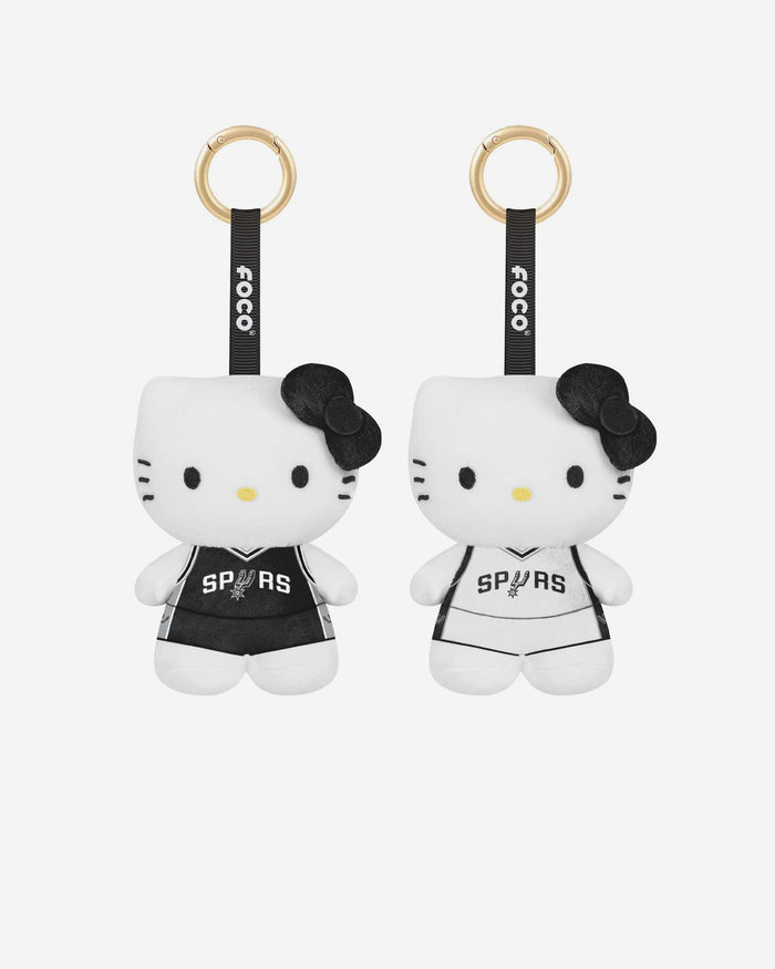 San Antonio Spurs 2 Pack Mini Plush Hello Kitty® Bag Charm Keychain FOCO - FOCO.com