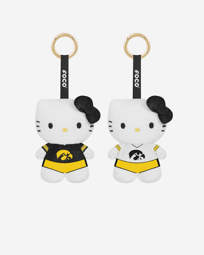 Iowa Hawkeyes 2 Pack Mini Plush Hello Kitty® Bag Charm Keychain FOCO - FOCO.com