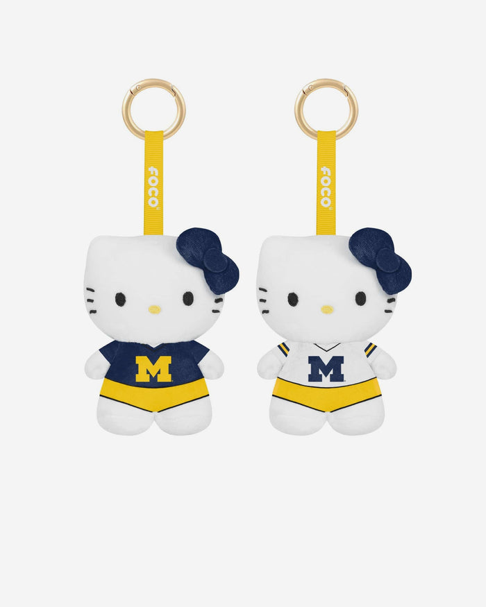 Michigan Wolverines 2 Pack Mini Plush Hello Kitty® Bag Charm Keychain FOCO - FOCO.com