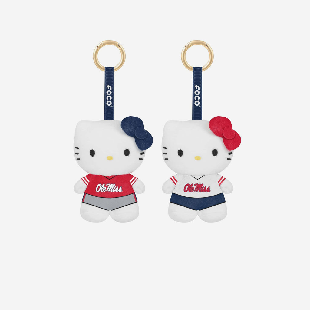 Ole Miss Rebels 2 Pack Mini Plush Hello Kitty® Bag Charm Keychain FOCO - FOCO.com