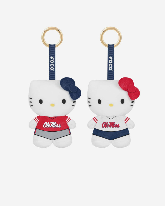 Ole Miss Rebels 2 Pack Mini Plush Hello Kitty® Bag Charm Keychain FOCO - FOCO.com