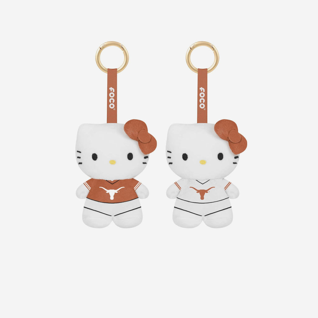 Texas Longhorns 2 Pack Mini Plush Hello Kitty® Bag Charm Keychain FOCO - FOCO.com