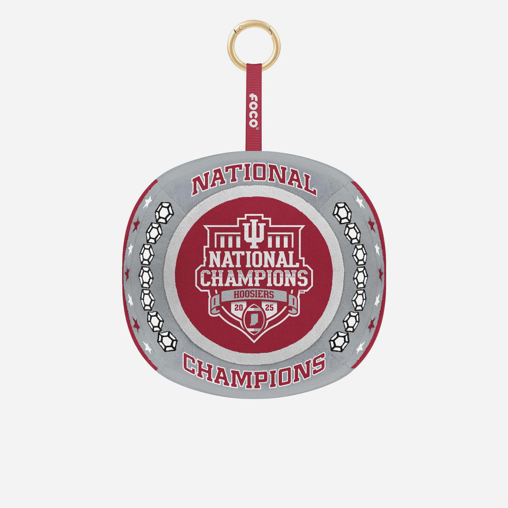 Indiana Hoosiers 2025 Football National Champions Plush Ring Bag Charm Keychain FOCO - FOCO.com