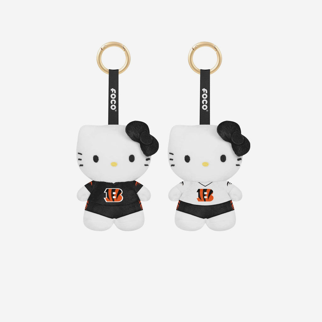 Cincinnati Bengals 2 Pack Mini Plush Hello Kitty® Bag Charm Keychain FOCO - FOCO.com