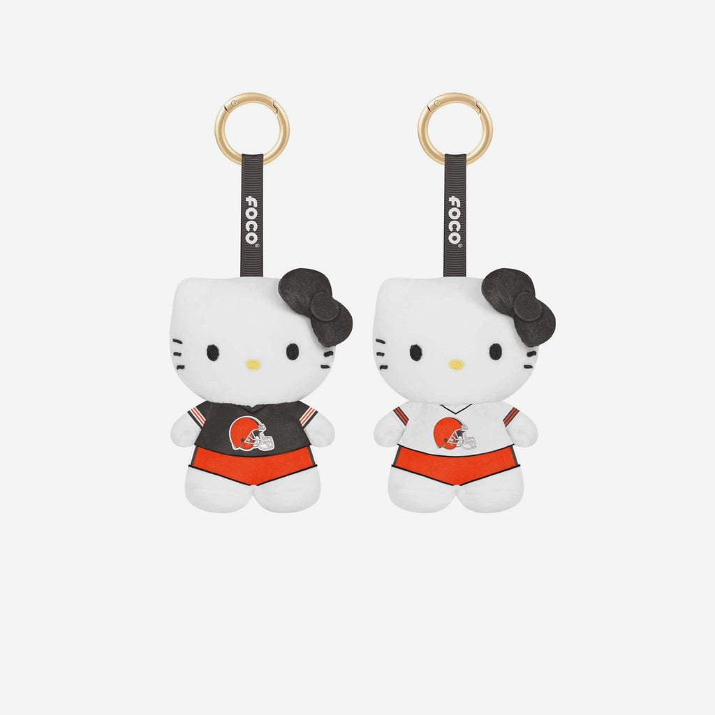 Cleveland Browns 2 Pack Mini Plush Hello Kitty® Bag Charm Keychain FOCO - FOCO.com