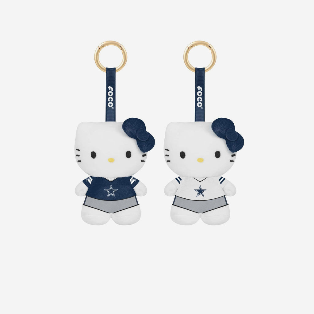 Dallas Cowboys 2 Pack Mini Plush Hello Kitty® Bag Charm Keychain FOCO - FOCO.com