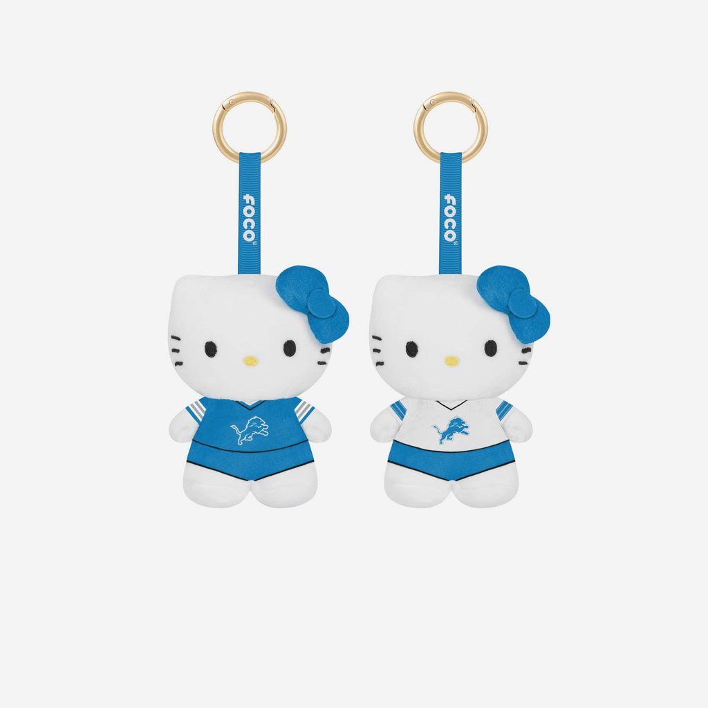 Detroit Lions 2 Pack Mini Plush Hello Kitty® Bag Charm Keychain FOCO - FOCO.com