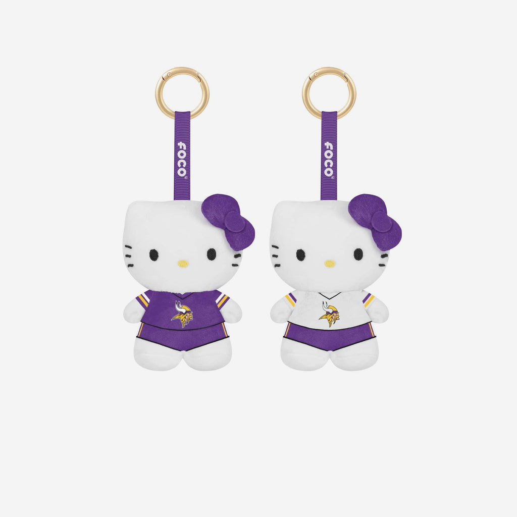 Minnesota Vikings 2 Pack Mini Plush Hello Kitty® Bag Charm Keychain FOCO - FOCO.com