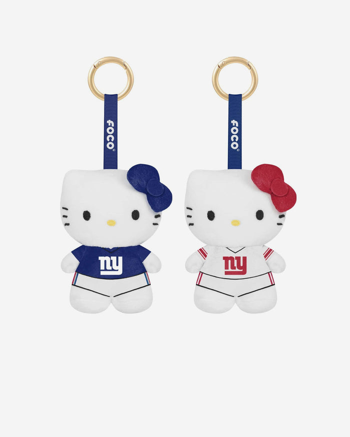 New York Giants 2 Pack Mini Plush Hello Kitty® Bag Charm Keychain FOCO - FOCO.com