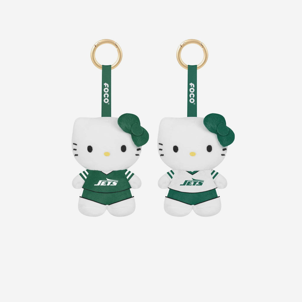 New York Jets 2 Pack Mini Plush Hello Kitty® Bag Charm Keychain FOCO - FOCO.com