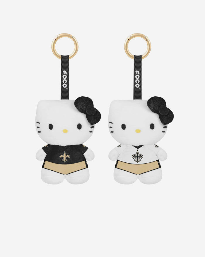 New Orleans Saints 2 Pack Mini Plush Hello Kitty® Bag Charm Keychain FOCO - FOCO.com