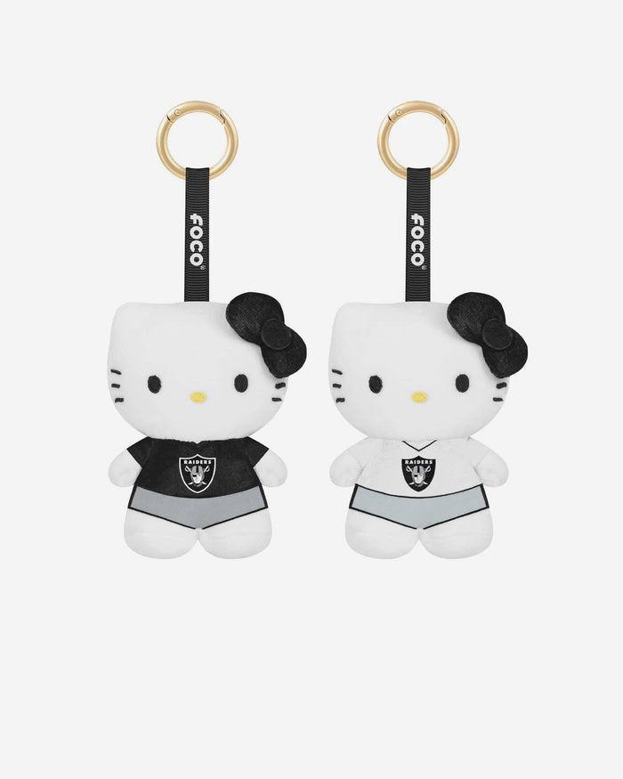 Las Vegas Raiders 2 Pack Mini Plush Hello Kitty® Bag Charm Keychain FOCO - FOCO.com