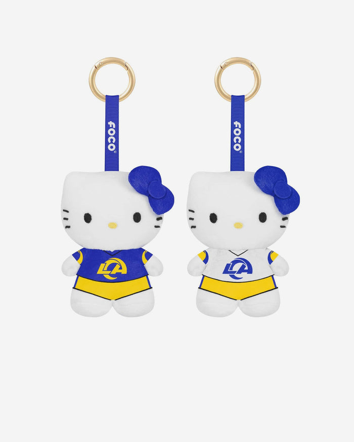Los Angeles Rams 2 Pack Mini Plush Hello Kitty® Bag Charm Keychain FOCO - FOCO.com