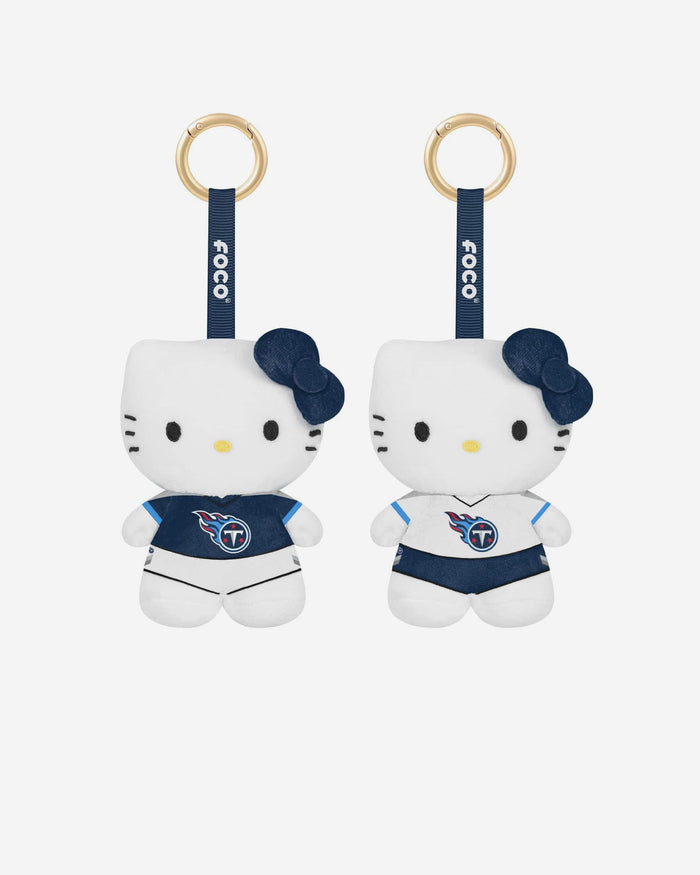 Tennessee Titans 2 Pack Mini Plush Hello Kitty® Bag Charm Keychain FOCO - FOCO.com