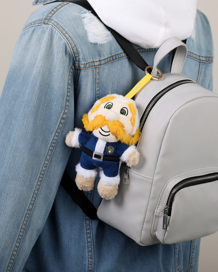 Milwaukee Brewers Plush Mascot Santa Bag Charm Keychain FOCO - FOCO.com