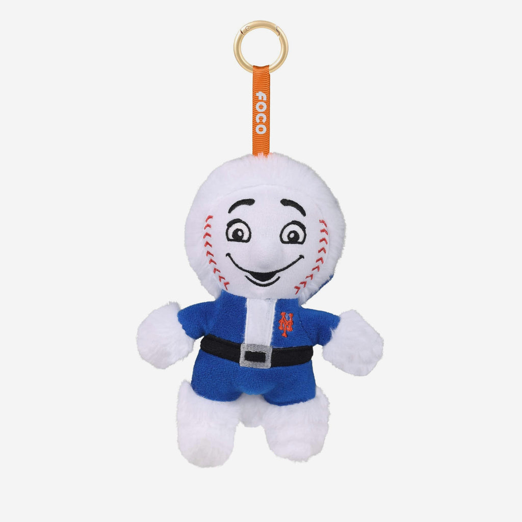 New York Mets Plush Mascot Santa Bag Charm Keychain FOCO - FOCO.com
