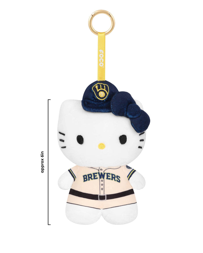 Milwaukee Brewers Plush Hello Kitty® Bag Charm Keychain